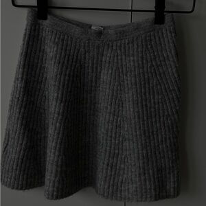 H&M Charcoal Ribbed Mini Skirt